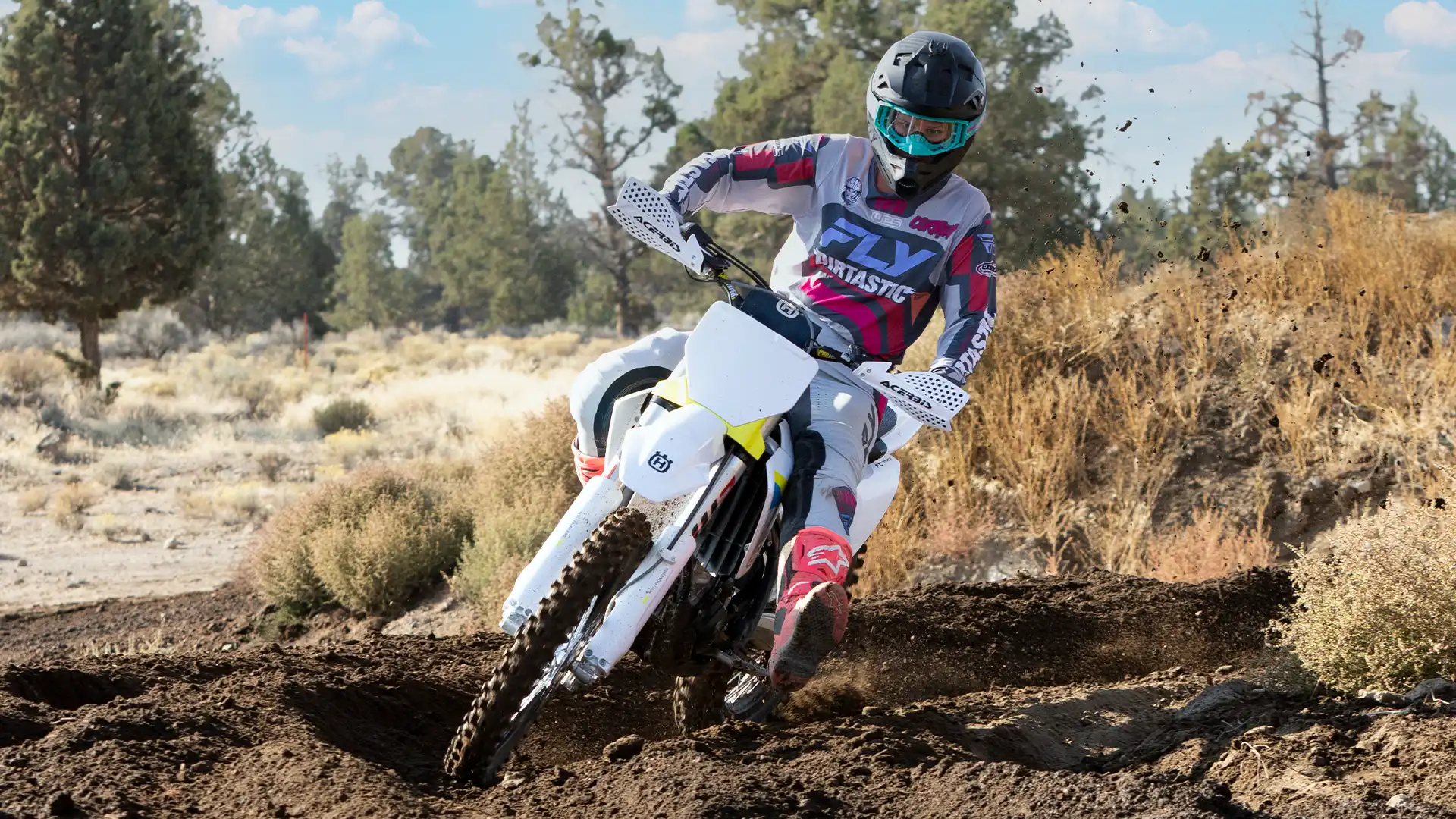 Women's dirt bike riding gear laid out
